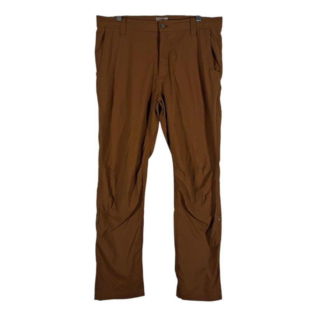 LIVSN EcoTrek pants mens 34x30 brown 157510hiking outdoor straight leg stretch